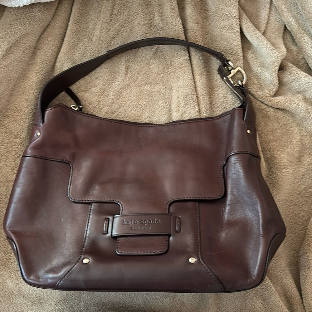 Kate Spade Vintage dark brown leather shoulder bag. Excellent condition.
